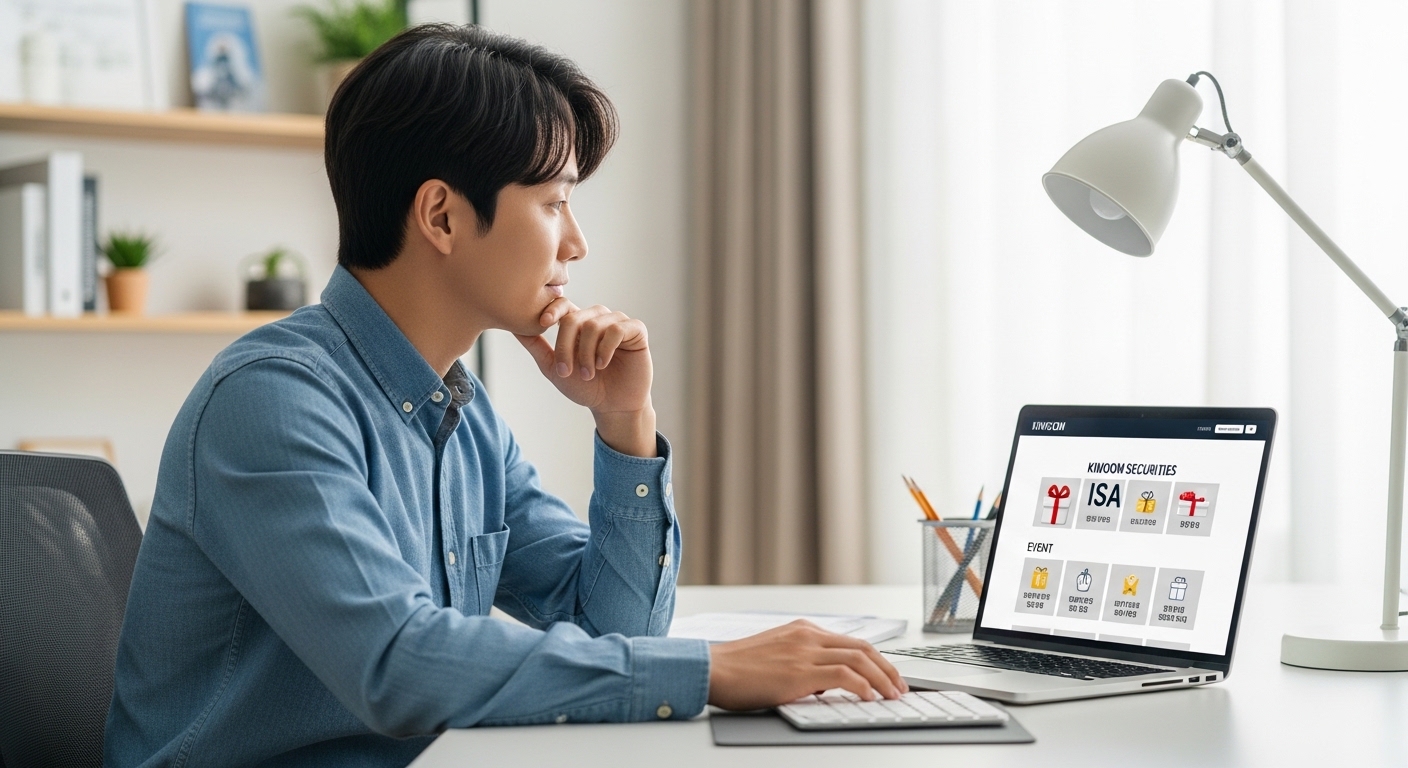키움증권 ISA 이벤트 혜택을 확인하는 모습