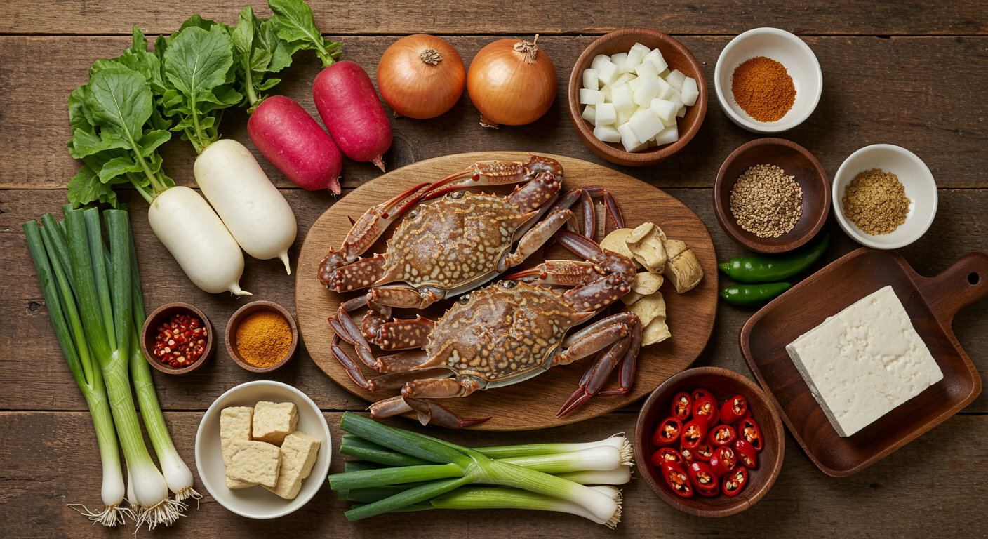 꽃게탕 필수 재료와 계량, 이것만 기억해요!