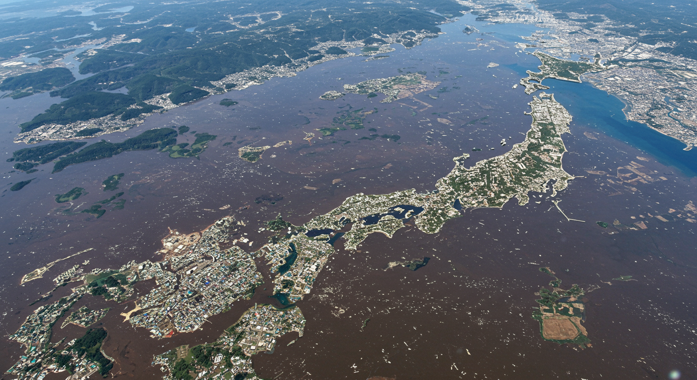 거대한 쓰나미가 몰고 온 파괴력