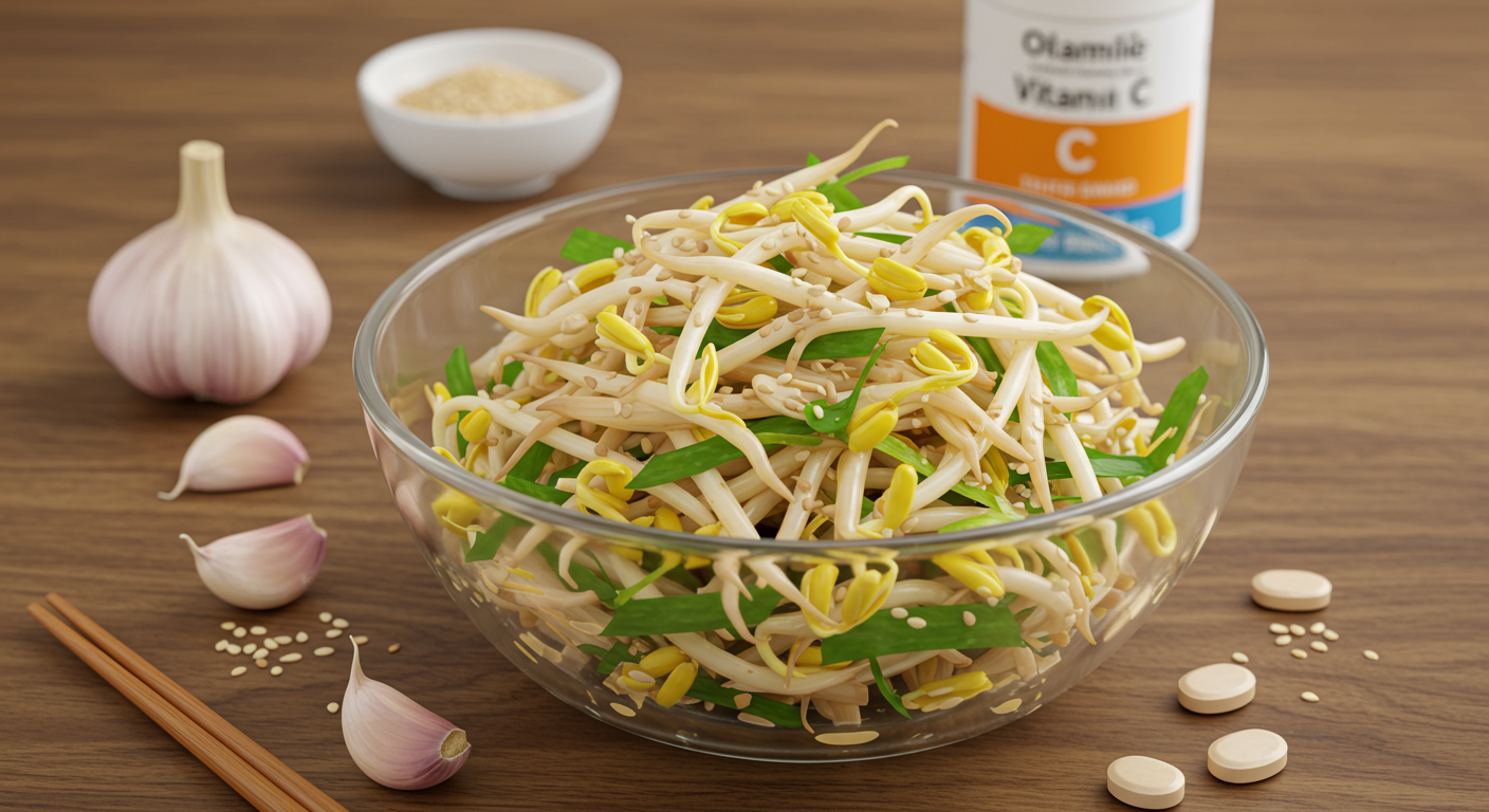 몸에 좋은 무수분 콩나물무침의 영양 비밀