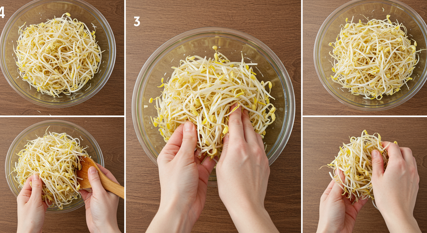 뚝딱! 무수분 콩나물무침 만드는 쉬운 방법