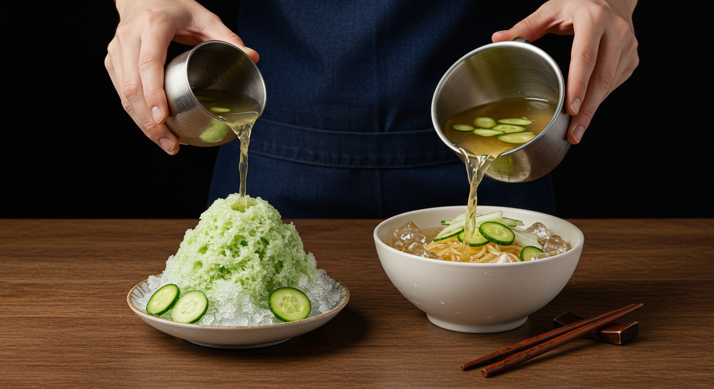 살얼음 동동! 냉면육수로 오이냉국 쉽게 만드는 법