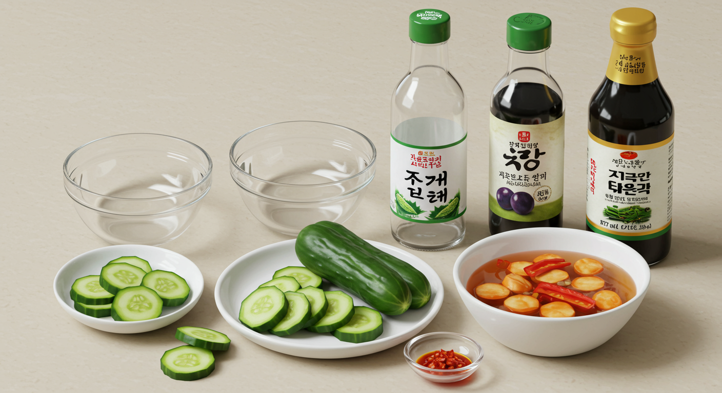 우리 집 식탁을 시원하게! 오이지냉국 재료 준비