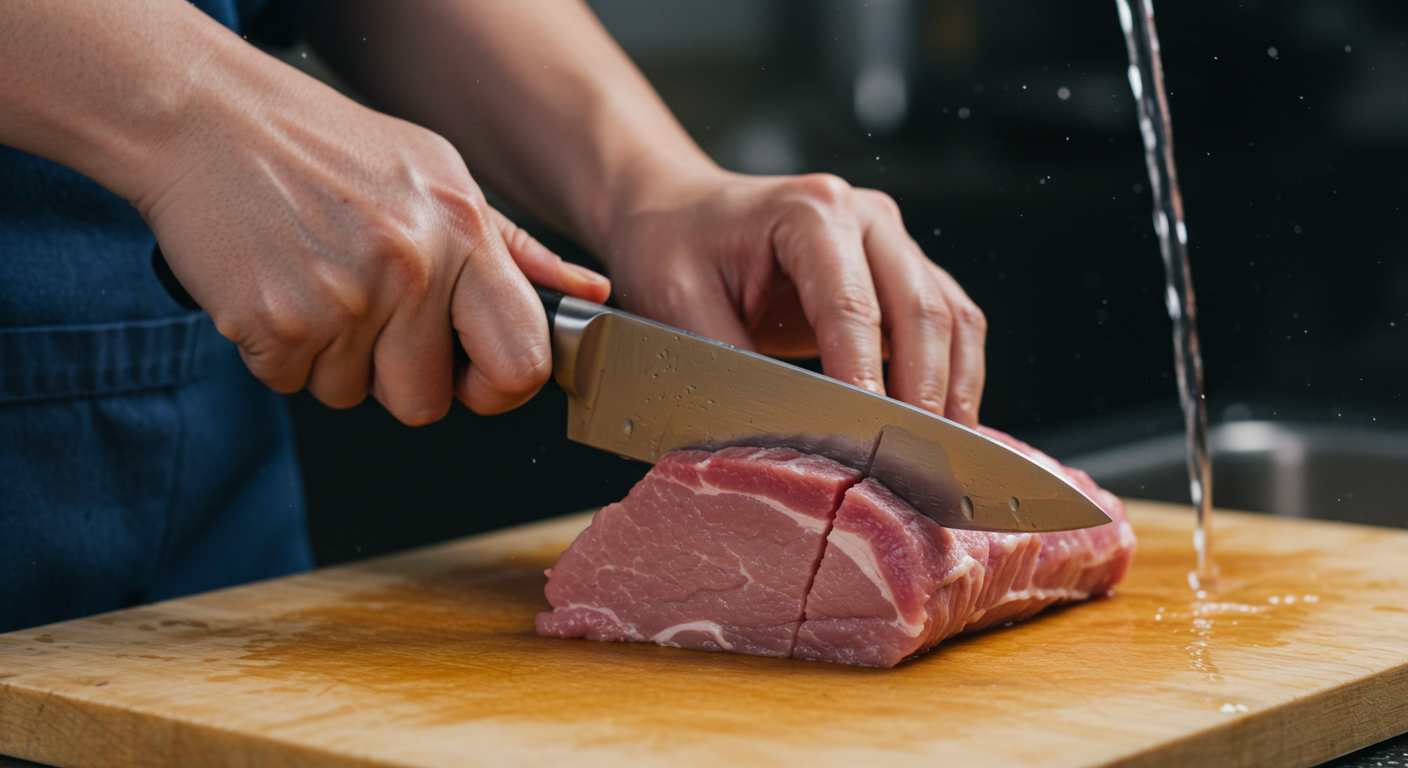 고기 손질부터 시작하는 콜라수육 꿀팁!