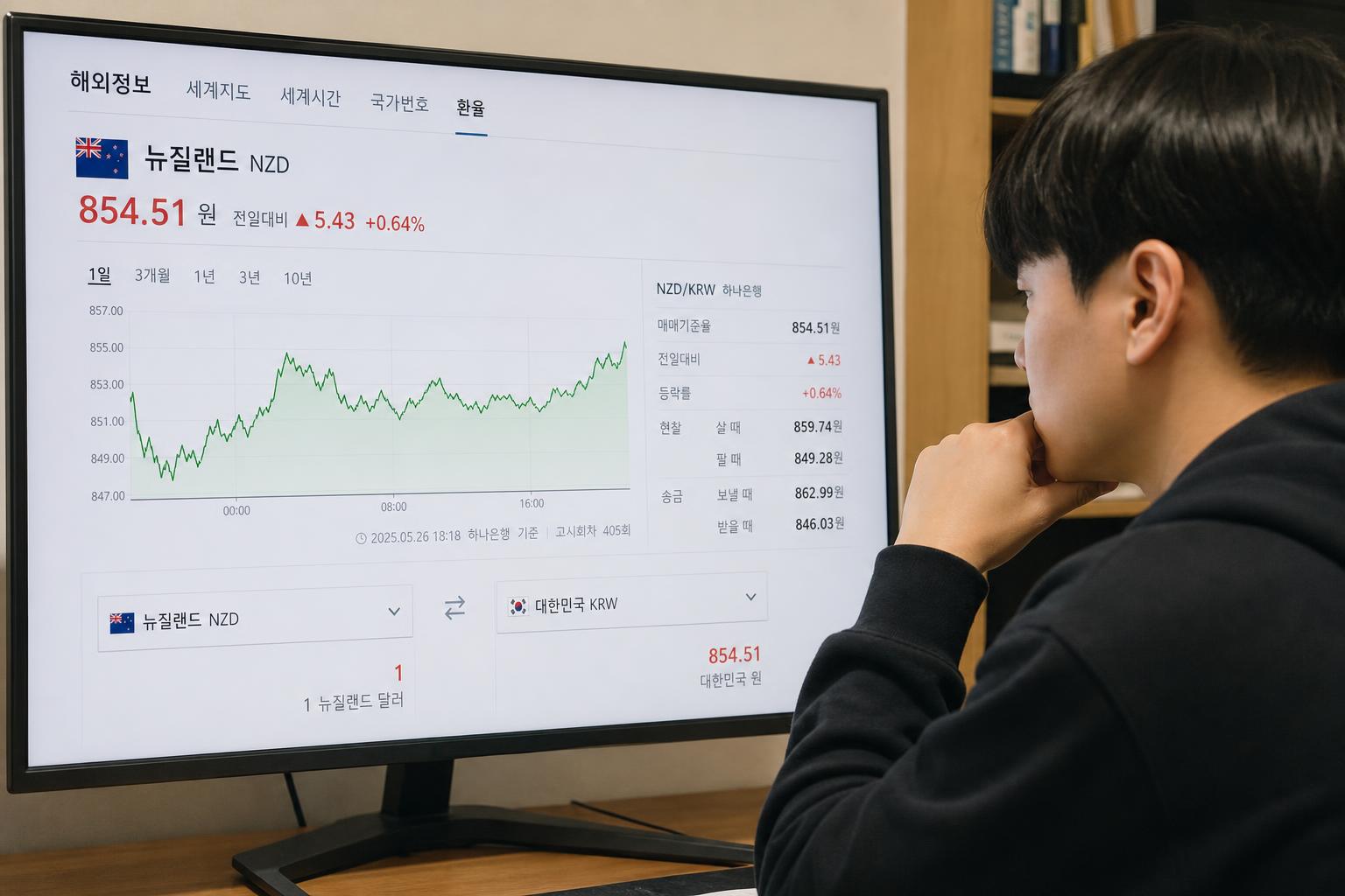 현재 뉴질랜드 달러 환율 수준: NZD/KRW·NZD/USD 주요 수치