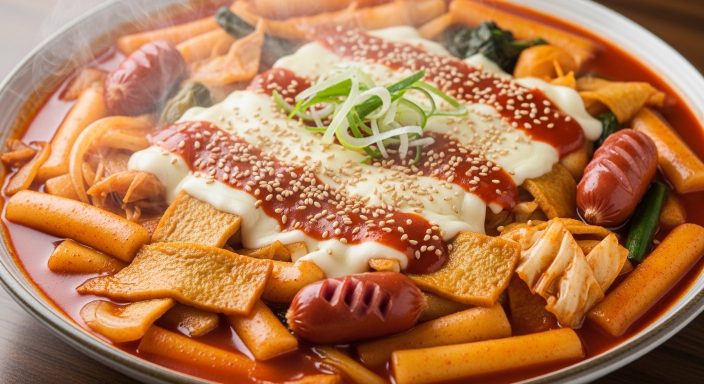 엽기떡볶이의 숨겨진 맛의 비밀과 푸짐한 토핑!