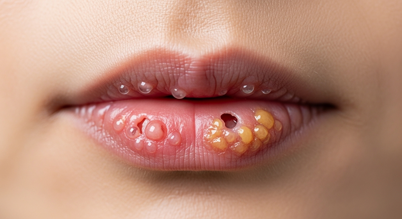 입술 수포, 이런 증상으로 진행돼요