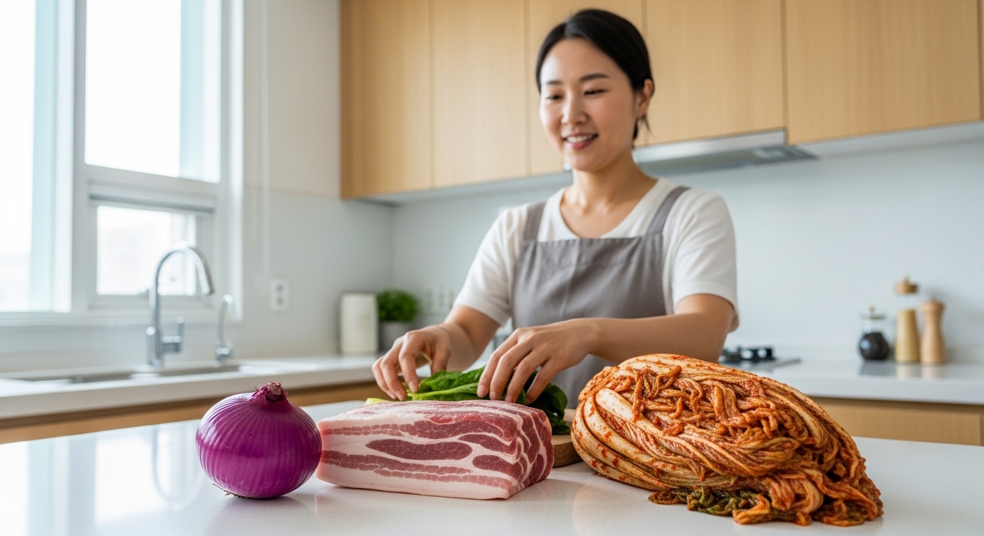 김치찜에 필요한 재료, 한눈에 확인해요!