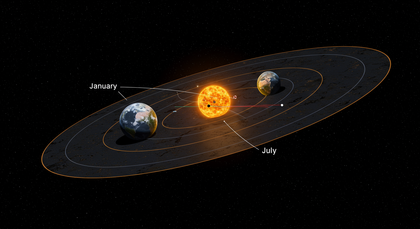 별까지의 거리, 연주시차는 어떻게 잴까요?