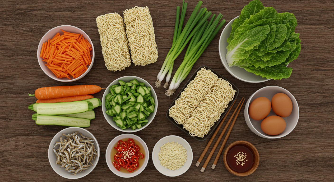 간단 잔치국수, 재료 준비는 이렇게 해요! 🥕