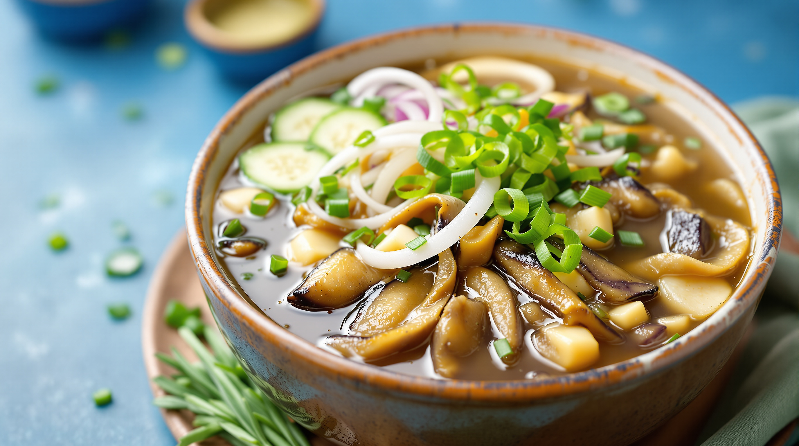 가지 청포묵 냉국: 여름철 시원한 별미