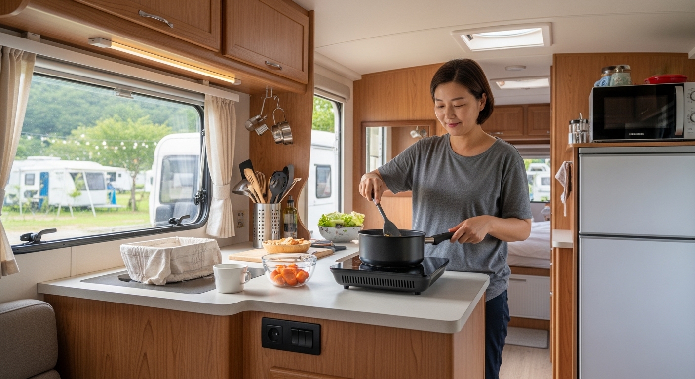 카라반 내부 시설과 편의 가전은?