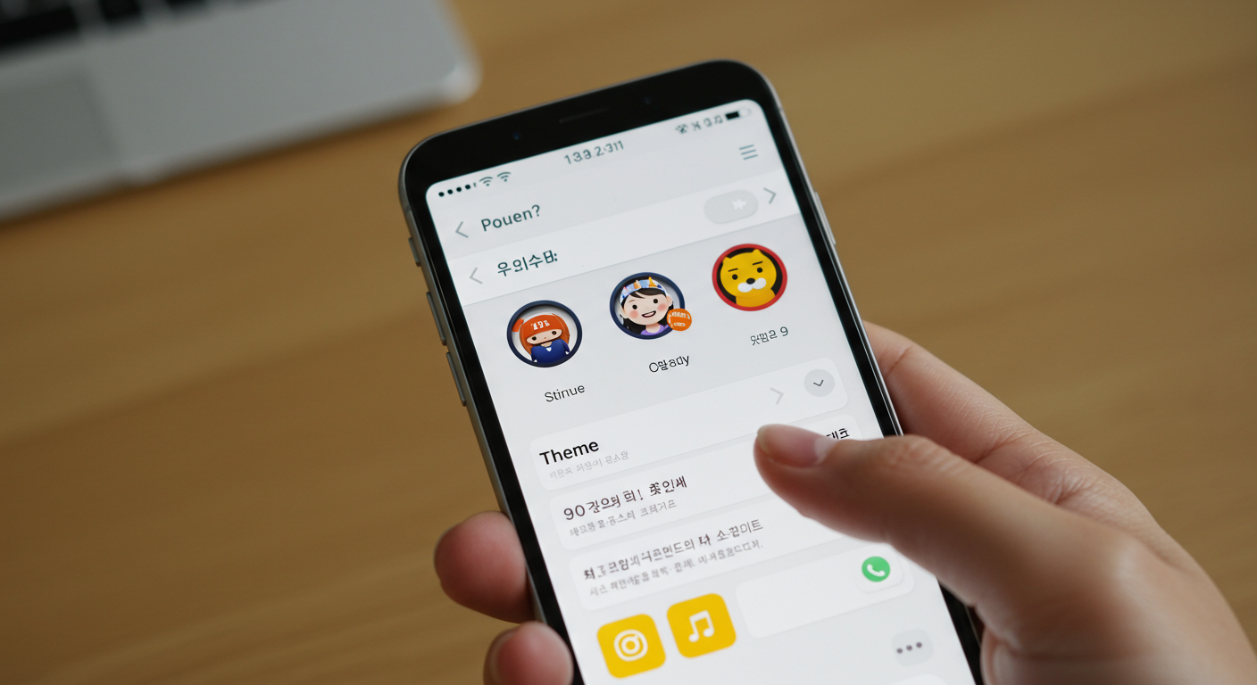 아이폰 카카오톡 테마, 어떻게 적용하나요?