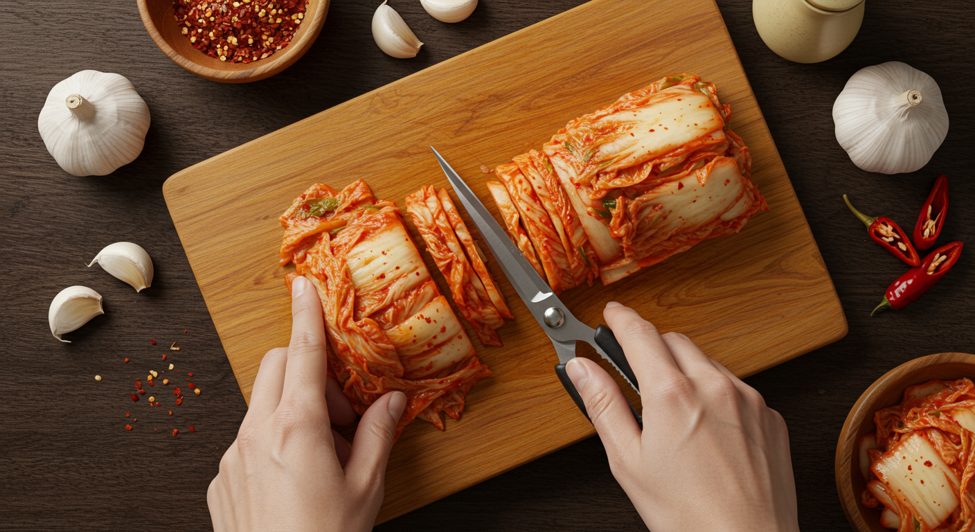 김치 손질부터 밑간까지!