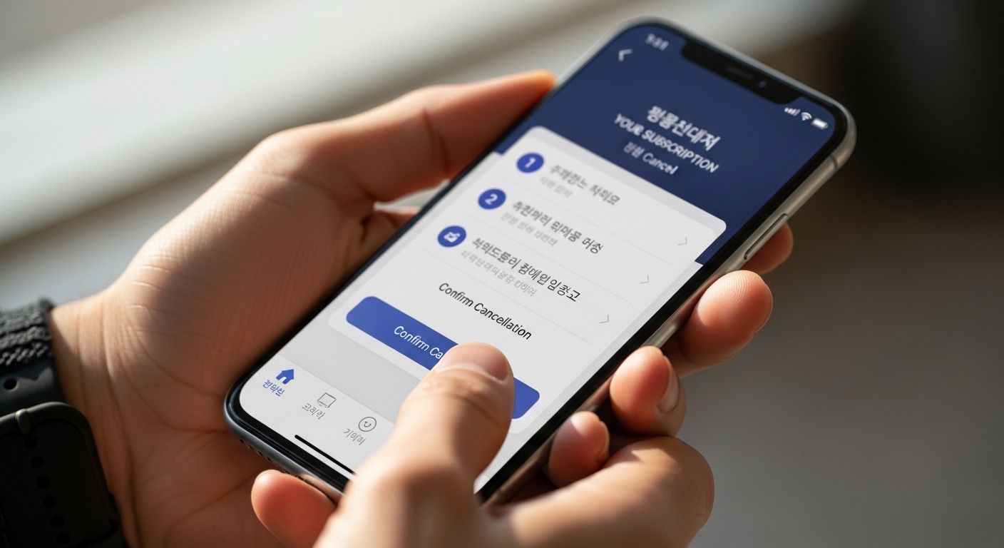 모바일 앱에서 이모티콘 플러스 해지하는 법