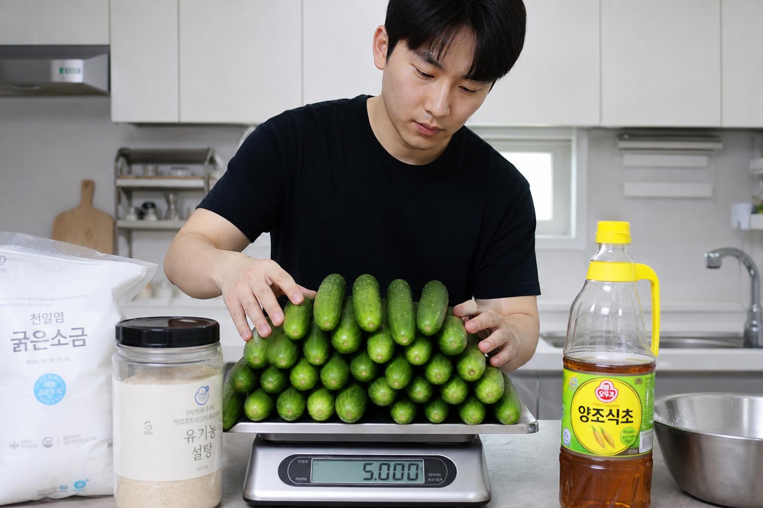 오이지 50개, 필요한 재료는 얼마나 될까요?