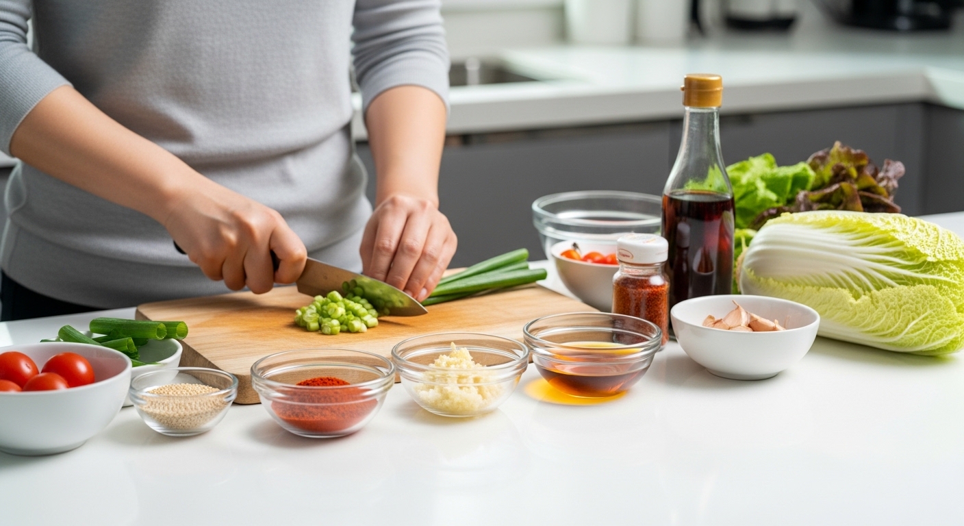맛있는 파김치를 위한 재료 준비부터!