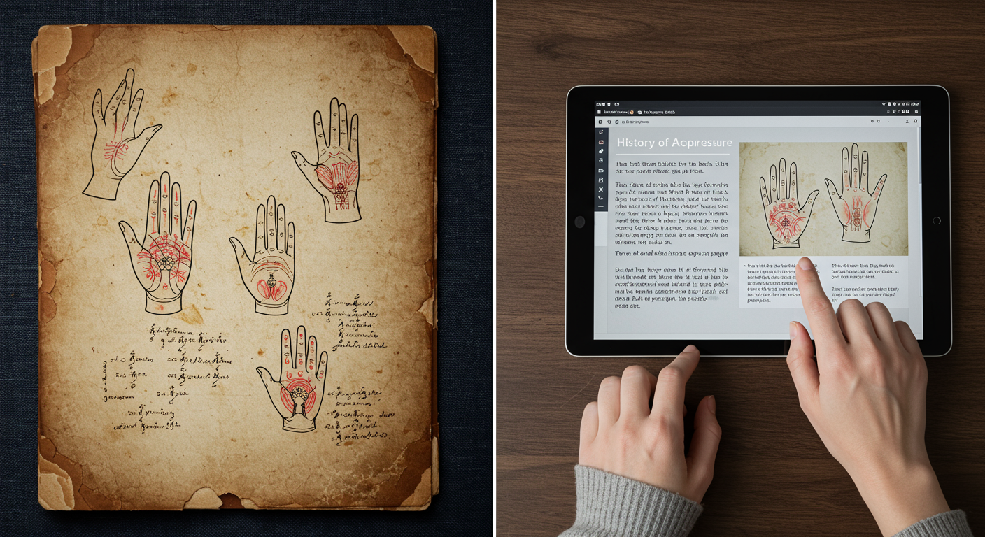 오랜 역사 속 손지압점의 지혜