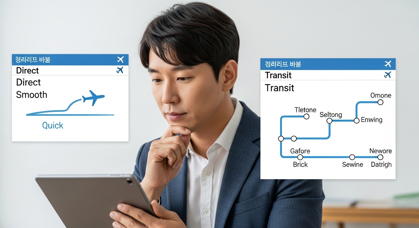 경유 루트 vs 직항 루트 시간·비용·편의성 비교