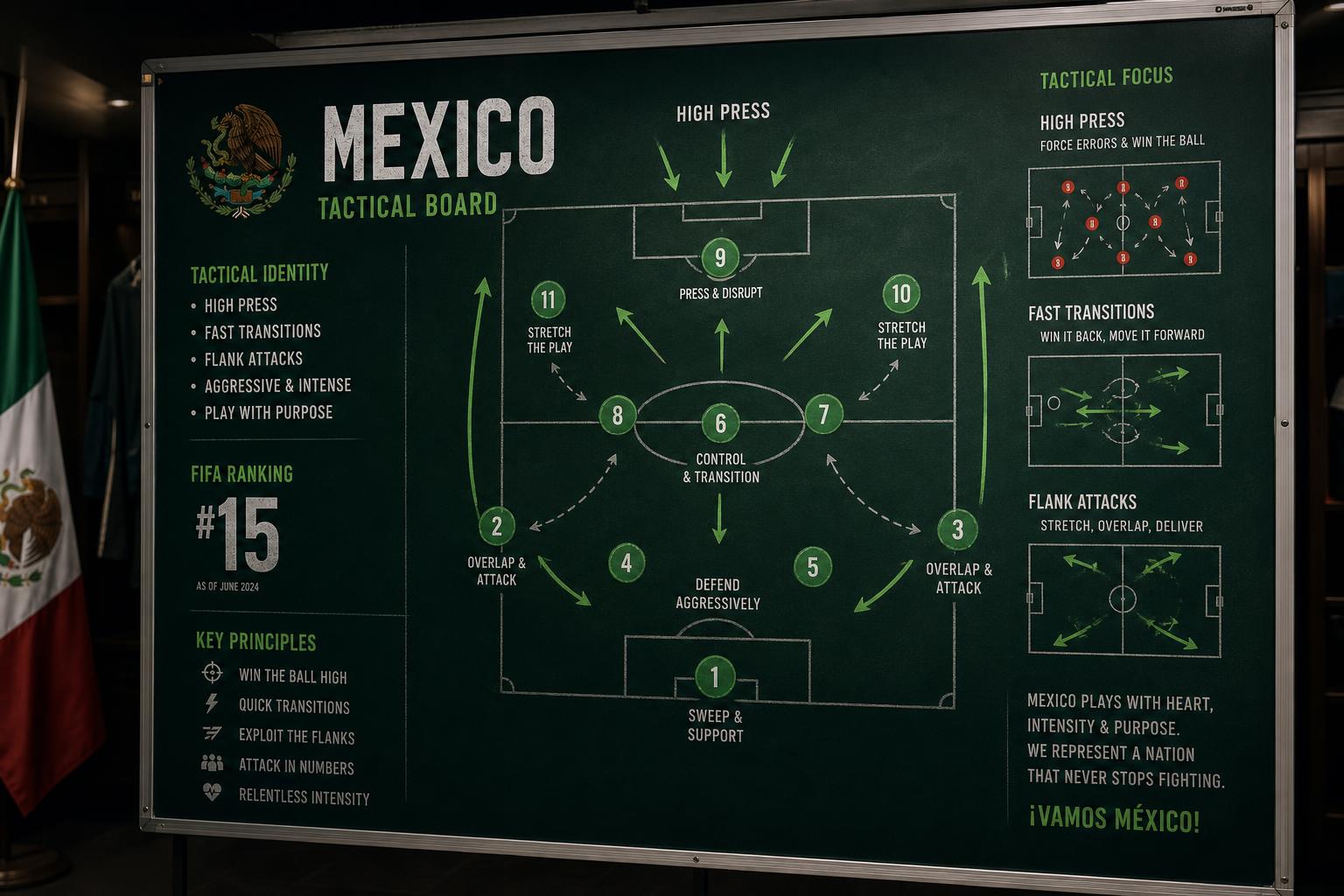 멕시코 팀은 어떤 스타일일까요? FIFA 랭킹과 전술 분석!