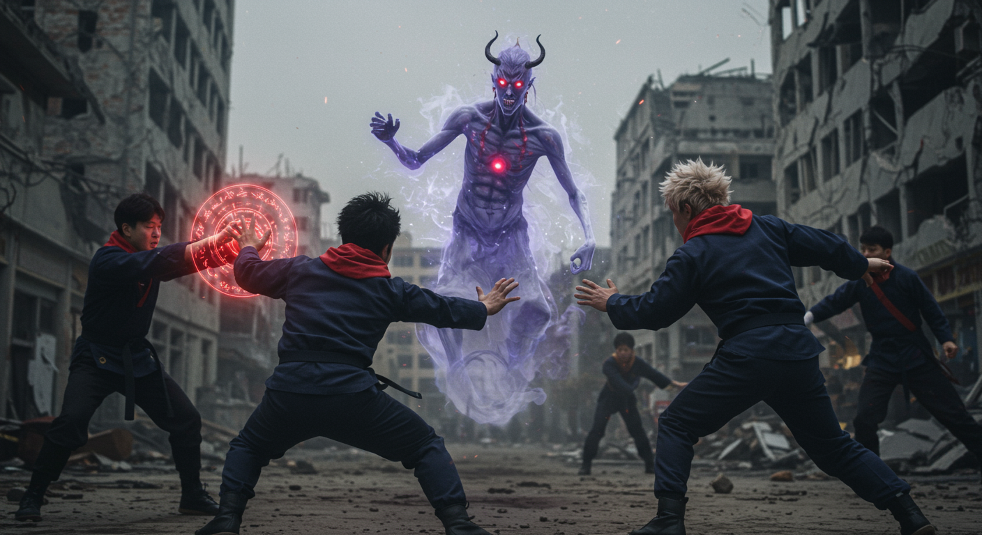 스쿠나와의 최종 결전, 주술사들의 사투