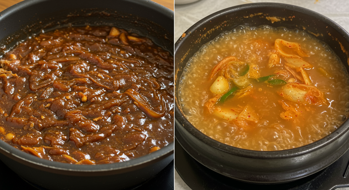 꽁치김치찜 vs 김치찌개, 뭐가 다를까요?
