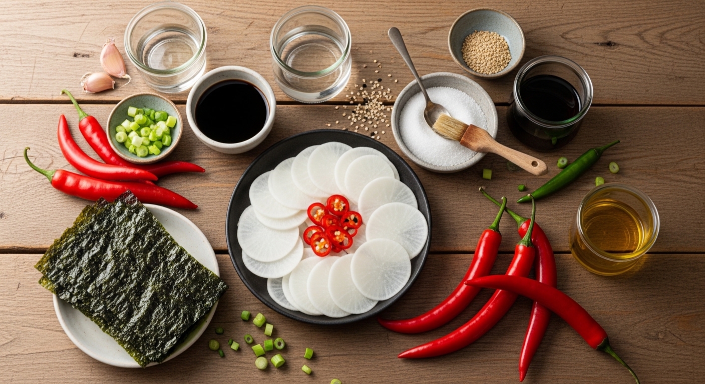 파래무침 주요 재료 구성
