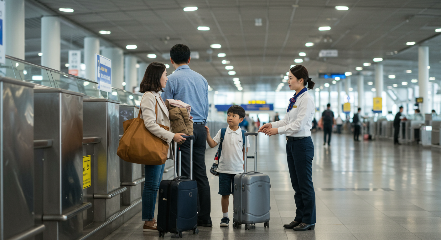 체크인 후 공항에서는 어떻게 해요?