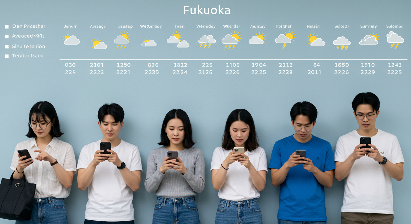 2025년 후쿠오카, 월별 날씨 미리보기!