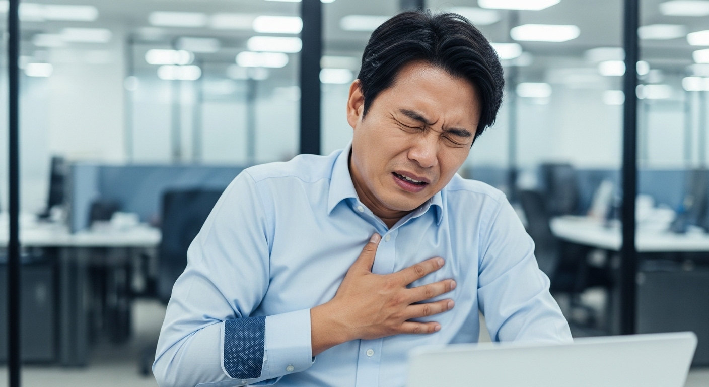 가장 흔한 심근경색 전조증상 가슴 통증