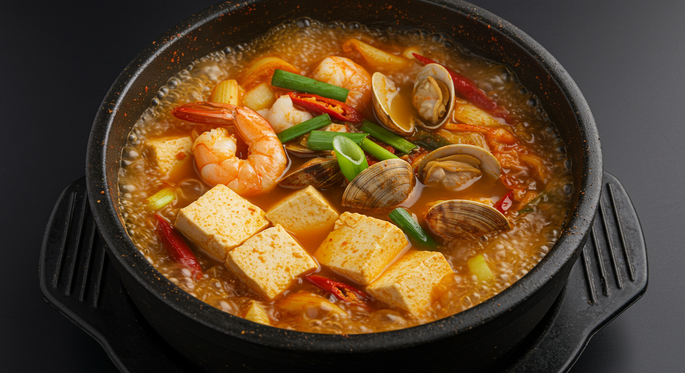 해물 순두부찌개, 어떤 맛일까요?