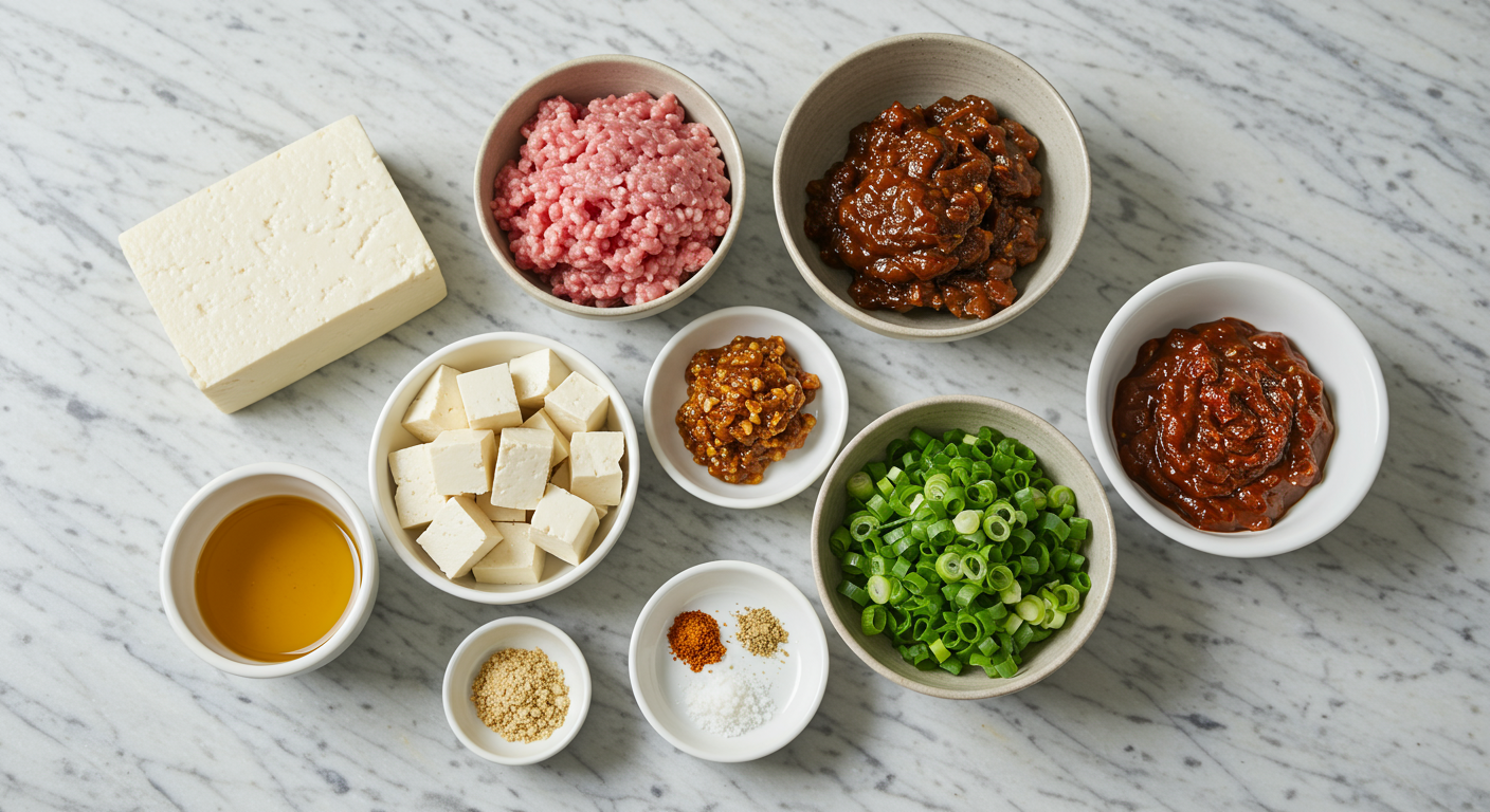 맛있는 두반장 마파두부, 어떤 재료가 필요할까요? (주요 재료)