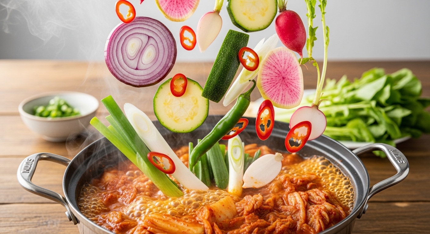 채소 추가: 풍미와 식감 균형 맞추기