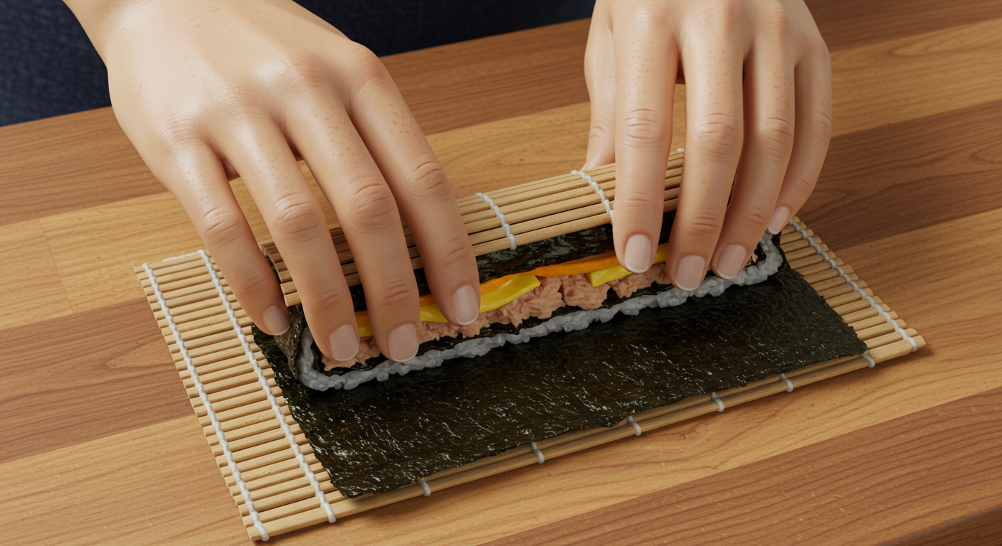 나만의 참치김밥 만들기, 예쁘게 돌돌 마는 비법! ✨