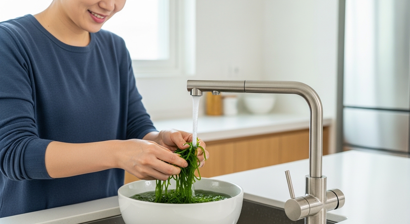 신선한 매생이 고르기부터 손질까지