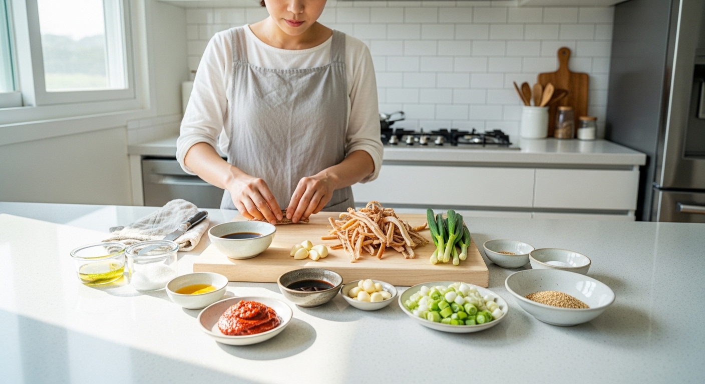 진미채볶음 만들기, 어떤 재료들이 필요할까요?