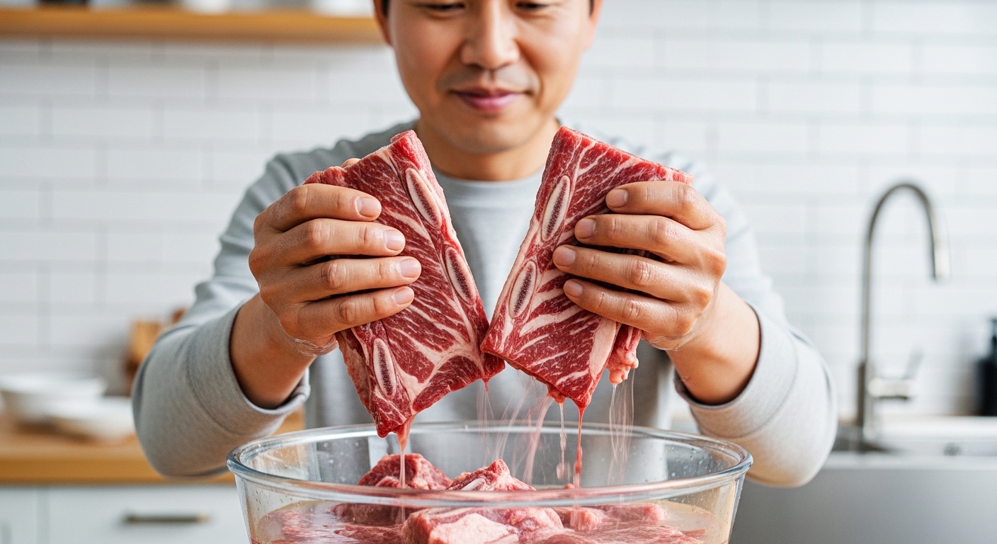 소갈비 핏물 제거와 초벌 데치기, 왜 중요할까요?