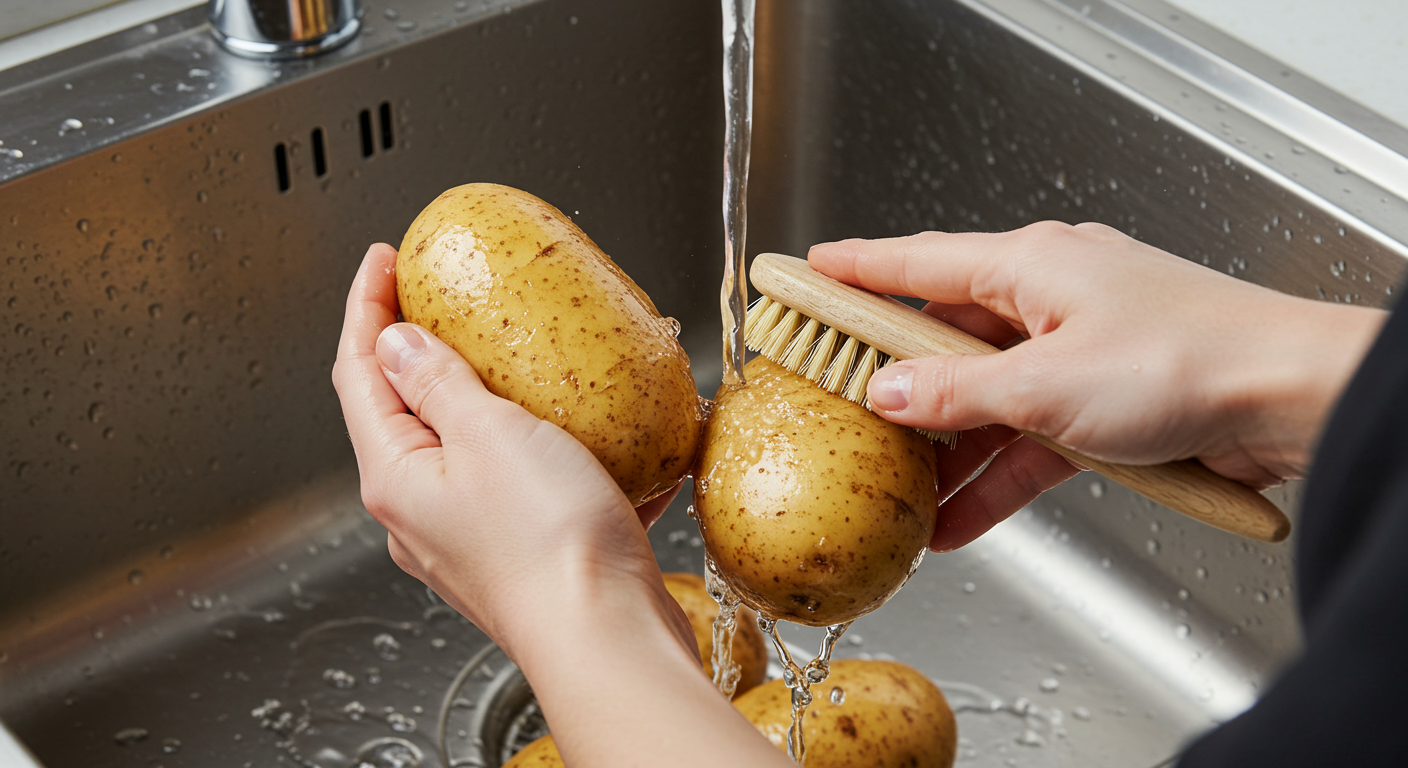 포슬포슬 감자를 위한 손질 & 세척 팁! 🚿