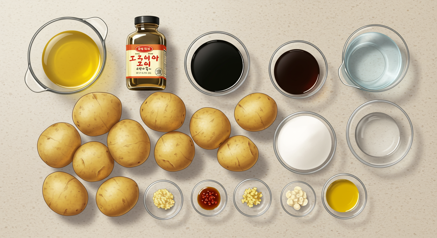 쫀득한 알감자조림 만드는 법: 재료 준비