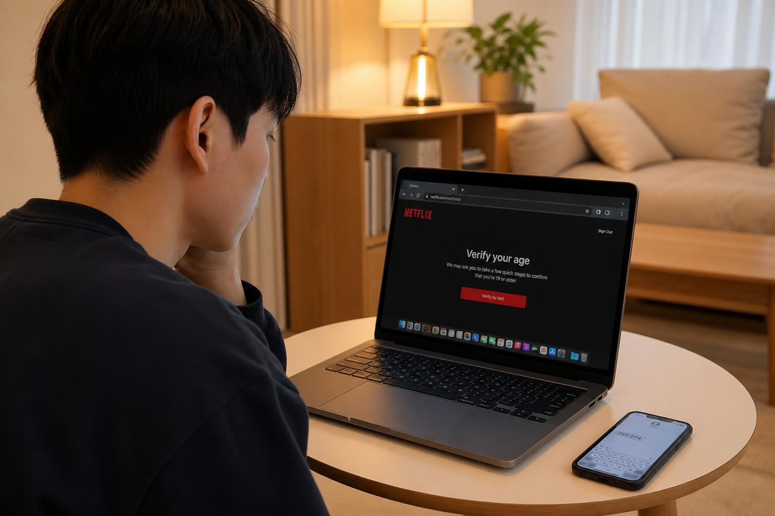 netflix.com/verifyage는 어떻게 생겼나요?