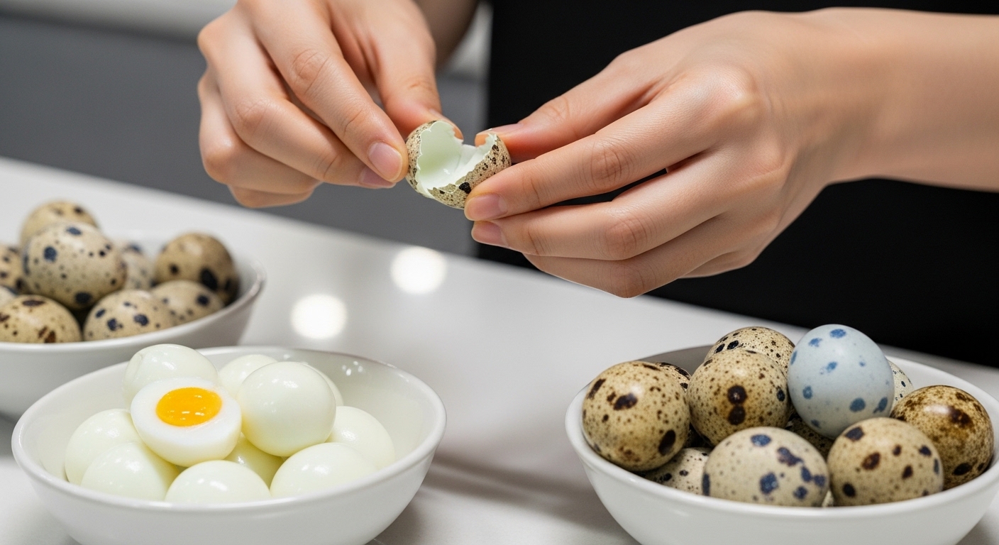메추리알 준비 및 전처리