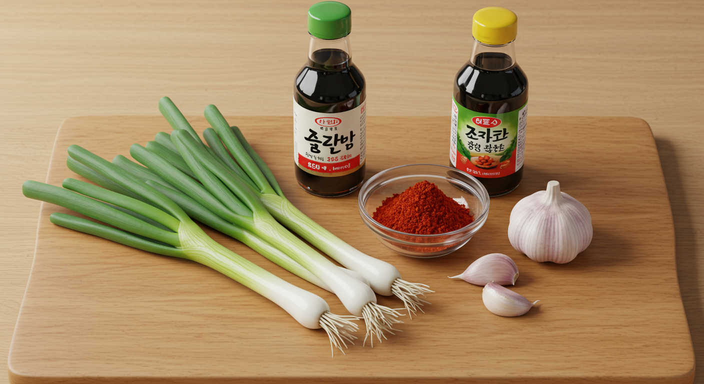 초간단 파김치 필수 재료와 황금 계량 🍳