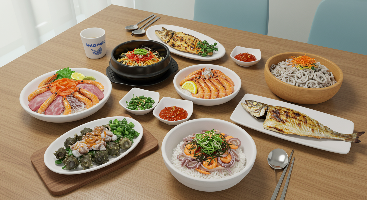 소매물도 별미: 펜션 식당에서 맛보는 싱싱한 바다 요리! 🍲