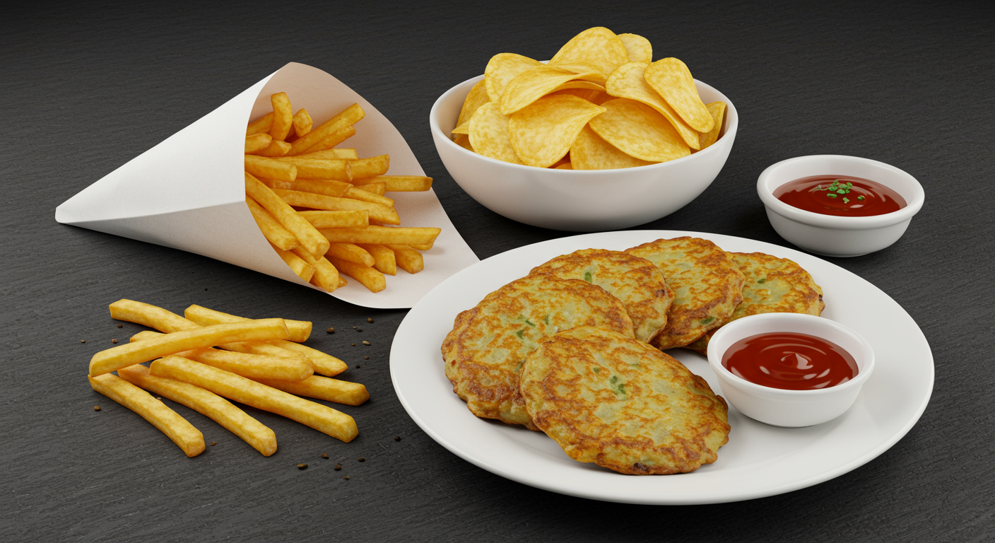 간식으로 최고! 감자튀김부터 감자칩까지!