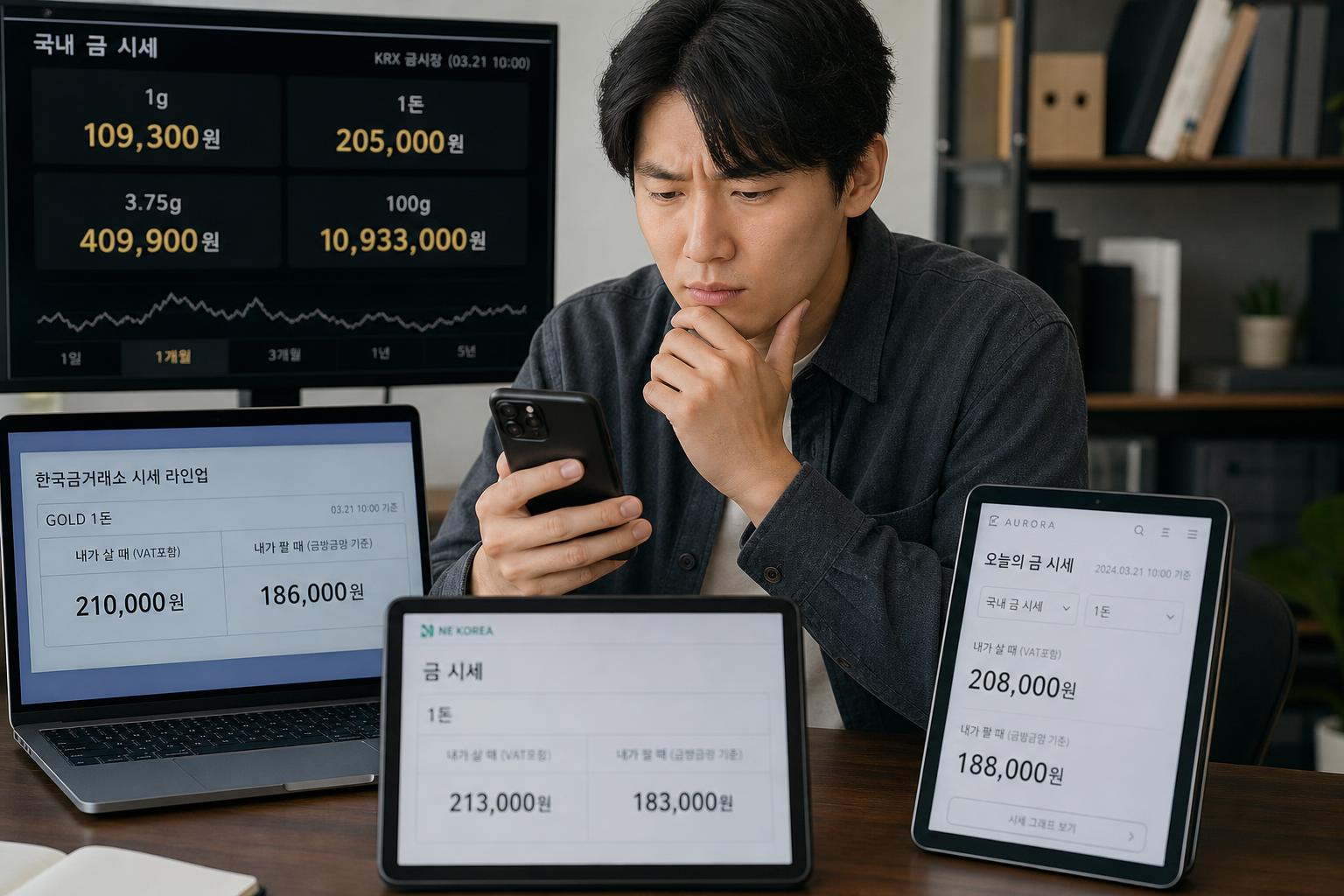 순금 1돈 가격, 왜 이렇게 다를까요?