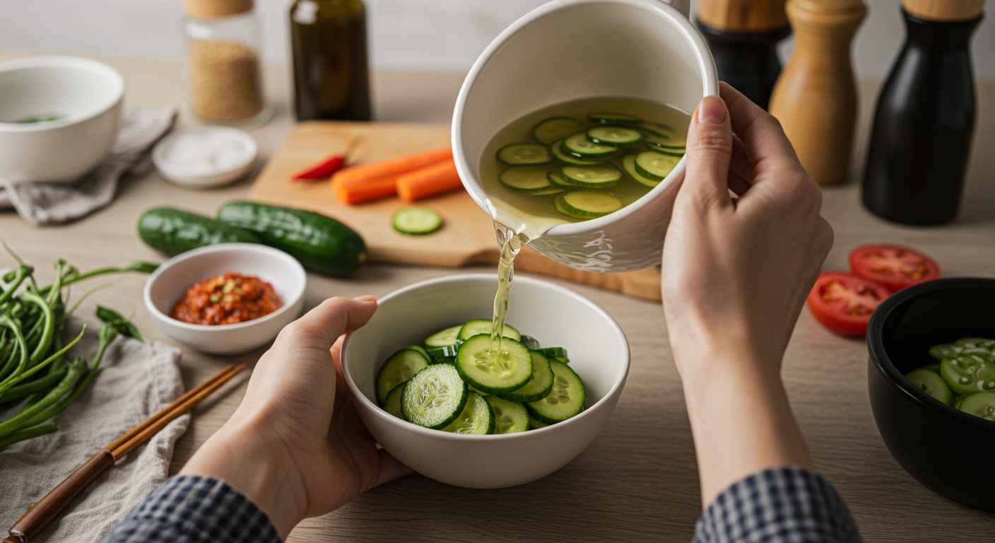 집에서 쉽게 만드는 오이냉국 레시피 🧑‍🍳