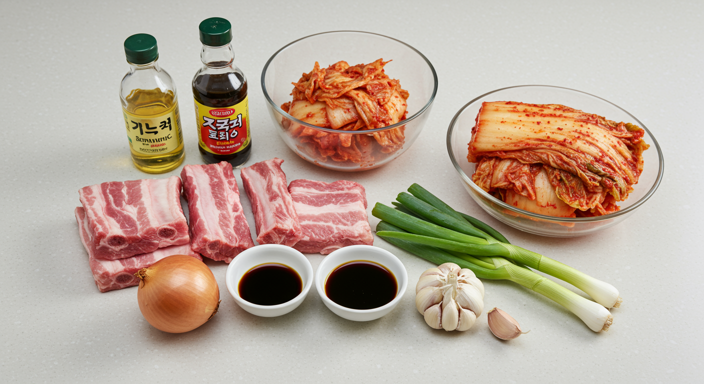 맛있는 등갈비김치찜레시피 위한 재료 준비 (필수 재료와 팁)