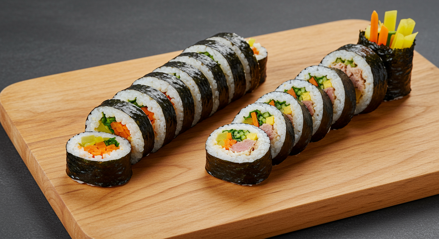 참치김밥 속 건강 재료들! (주요 재료와 영양)