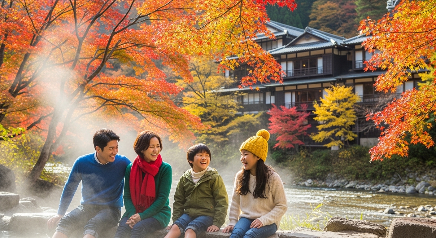 가을 온천의 낭만, 조잔케이 온천