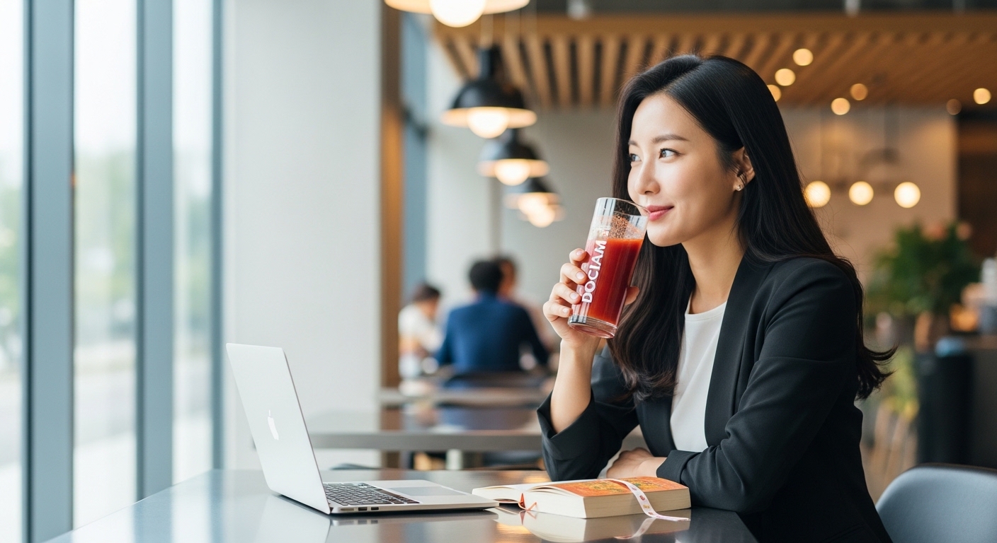 이민정처럼 상큼하게! 도이캄 토마토주스 즐기는 팁